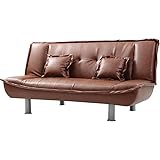 Glory Furniture Lionel Faux Leather Sleeper Sofa in