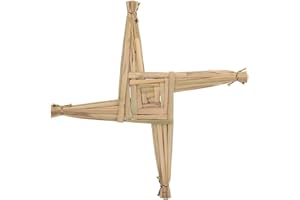 Homoyoyo Handwoven St Brigid S Wall Cross 9.25In Rustic Irish Straw Cross for Home Altar Front Door Blessing Symbol
