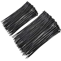 Zip Ties Assorted 500 Pieces, 6+8-Inch Nylon Cable Tie Kit, ECRAB 18lb and 40lb Strength Self-Locking Assorted Lengths Tie Wraps - Black