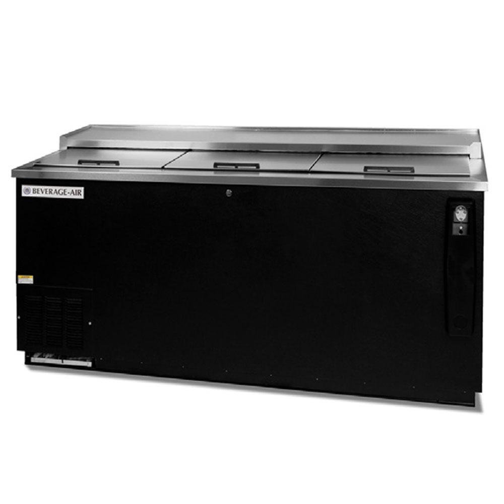 Beverage-Air DW79-B Deep Well Bottle Cooler 3 Lids and 5 Dividers 24.1 cu.ft. Capacity Black Exterior and Bottom Mounted