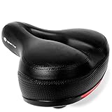 Bike Seat Bicycle Saddle | Most Comfortable Cycling Seat Replacement for Men and Women | Universal Fit for Comfort, Mountain, Cruiser, Exercise Bikes