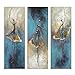 Wieco Art 3 Piece Dancing Ballerina Canvas Oil Paintings Wall Art Decor Large 100% Hand Painted Modern Gallery Wrapped Grey Ballet Dancers Artwork Home Decorations for Living Room Bedroom Kitchen L