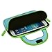 Evecase 7-8 inch Kid Tablet Sleeve, Cute Dinosaurs Themed Neoprene Carrying Sleeve Case Bag for 7-8 inch Kid Tablets (Blue & Green Trim, with Dual Handle and Accessory Pocket)