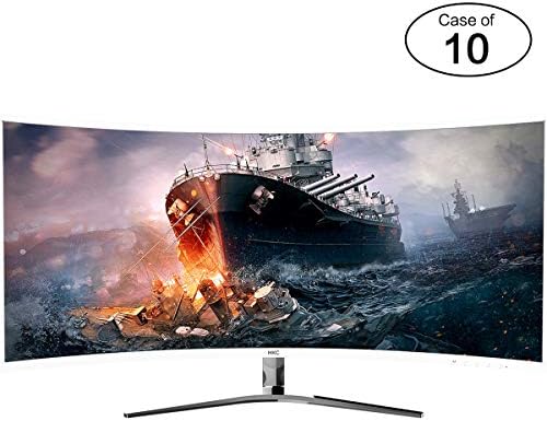 Case of Ten HKC 34'' 4K 3440x1440p 100hz 21:9 QWHD Display Widescreen Gaming Curved Monitor 4ms FPS/RTS Optimized