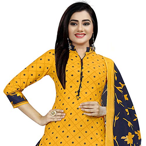 Rajnandini Women's Cotton Unstitched Salwar Suit (JOPLVSM4002J_Yellow_Free Size) 2 Rajnandini Women's Cotton Unstitched Salwar Suit (JOPLVSM4002J_Yellow_Free Size) - Image 2