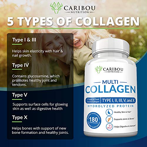 Multi Collagen Pills 180 Collagen Pills Type I, II, III, V & X