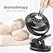 SkyGenius Battery Operated Clip on Portable Fan for Bay Stroller, USB Rechargeable 4400mA Battery Powered Mini Desk Fan
