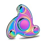 Opard Tri Fidget Spinner 2-4 Minutes Hand Spinning Toy Colorful Zinc Alloy for Child and Adult (Spiral Colorful)