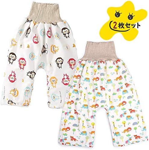 Parentswell 腹巻付おねしょ対策ケット おねしょズボン トレーニングパンツ 3 5歳 天然綿100 贈答 防水 2枚組 通気