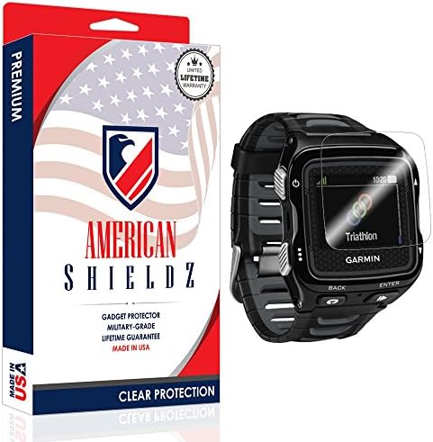 (6-PACK) Garmin Forerunner 920XT Screen Protector by American Shieldz Full Coverage Screen Edge-to-Edge, Invisible Clear HD Shield Anti-Bubble, Lifetime Replacements