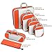 Gonex Compression Packing Cubes Mesh Organizers L+M+S+XS+Slim+Laundry Bag Tangerine