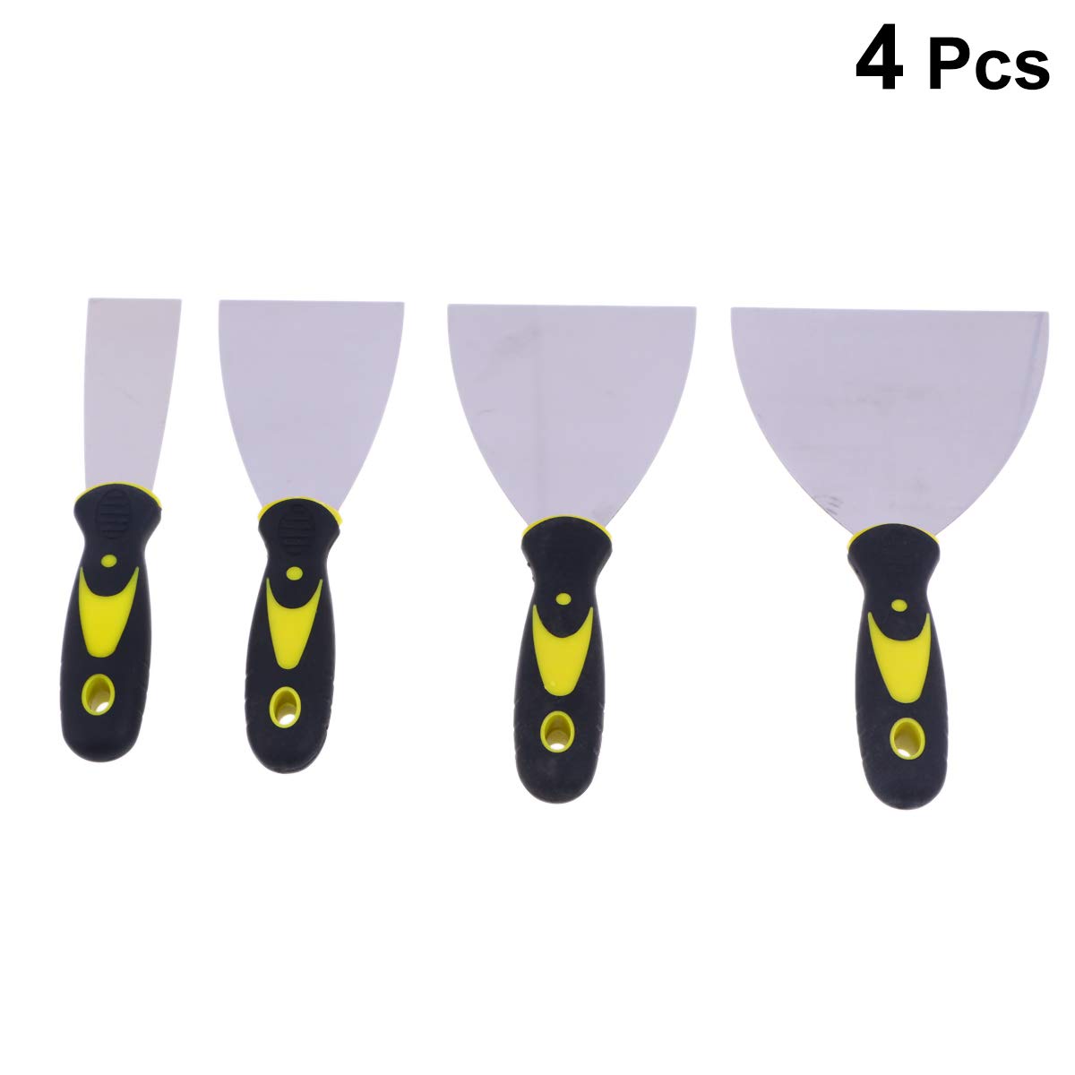 Yardwe 4Pack Stainless Steel Drywall Scraper Set Drywall Finishing