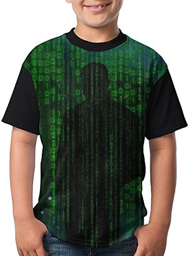 Code Hacking Unisex Children Printing Short-sleeved T-shirt Tee Large