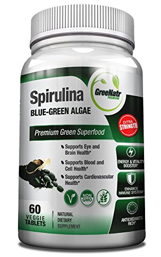 Spirulina tablets - blue green algae pills - veggie for…