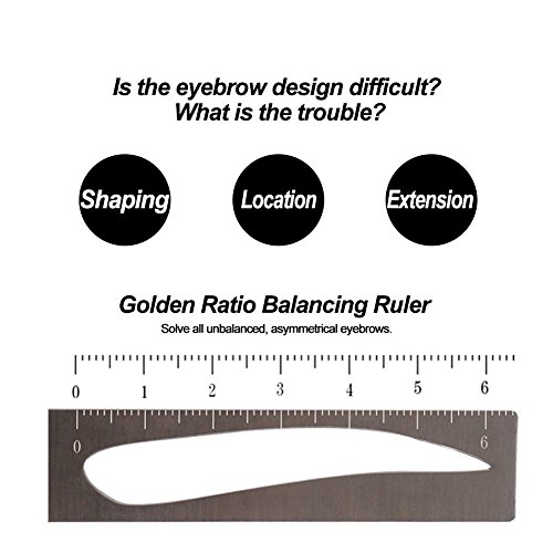 Eyebrow Ruler, Permanent Eyebrow Ruler Eyebrow Measure Balance Extension Ruler Eyebrow Shape Designer(2 Types)(Classic Eyebrow)