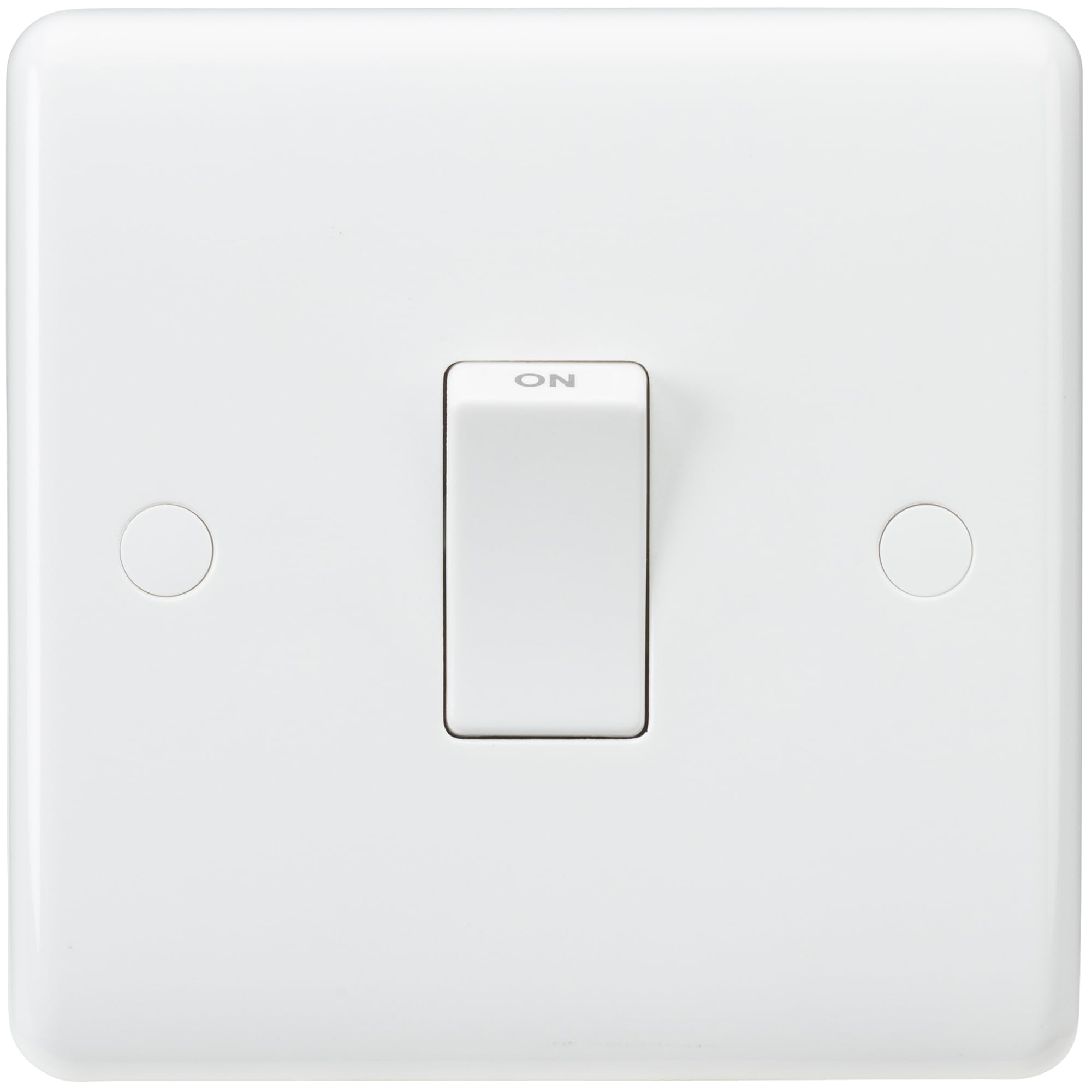 Knightsbridge CU8341N Curved Edge 20 A DP Switch with Neon, White