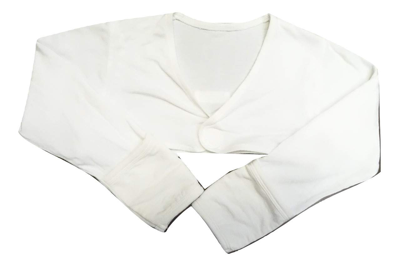 EDENSWEAR Zinc-Filled Rayon Eczema Face Anti-scratch Sleeve Cover Vest (6Months White)