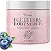 Body Scrub - Daily Exfoliating Treatment to Brighten Skin - Anti-Aging, Anti-Microbial and Anti-Inflammatory Properties - For Varicose and Spider Veins and More - By Venu (Blueberry)