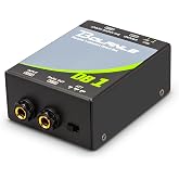 Bolanle DB1 Passive 1-Channel DI Box, Reamp Hum Eliminator XLR Mono | Built-in ground lift and hum eliminator kill ground-loop noise for clean studio and stage sound