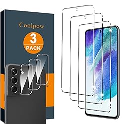 【3+3 Pack】Coolpow Designed for Screen Protector