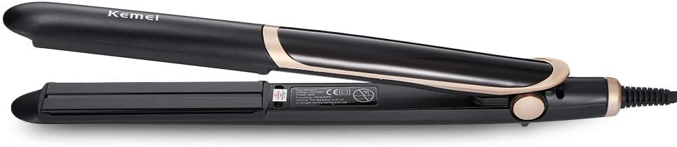 Yacc IR Hair Straightener DIY Curly Hair Straightener, Ion Perm,Ceramic Tourmaline Ionic Flat Iron Hair Straightener,Hair Straighteners and Curlers in One,Black
