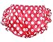 Haian ABDL PVC & Satin Ruffle Rhumba Pull on Plastic Pants (Medium, Red)