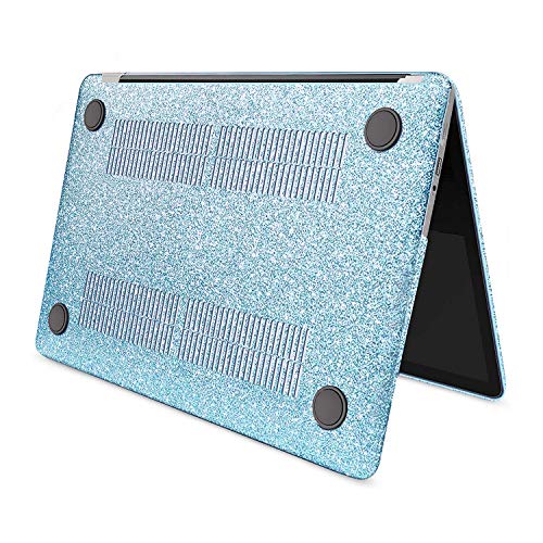 MacBook Air 13 inch Case,Anban Glitter Bling Smooth Protective Laptop Shell Slim Snap On Case with Keyboard Cover Compatible MacBook Air 13" (A1369 & A1466),Shining Loyal Blue - Thumbnail 2