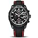 MEGIR Men's Quartz Wristwatch Luxury Fashion Chronograph Sport Business Gift for Male (Black)