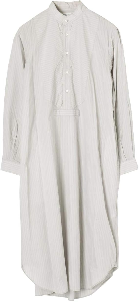 Amazon Co Jp オーシバル オーチバル Orcival スタンドカラー ワイドシルエット ロング丈 プルオーバー シャツ ワンピース 春夏 ワンピース Rc 3754 1 フリーサイズ Grey White 服 ファッション小物