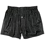 Stripes Noir Silk Boxers by ROYAL SILK - black