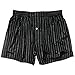 Stripes Noir Silk Boxers by ROYAL SILK - black