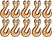 10 Pack of Grade 70 Clevis Grab Hooks 3/8