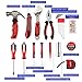 41-Piece Tool Set General Household Home Repair Hand Tools Kit with Plastic Toolbox Storage Case