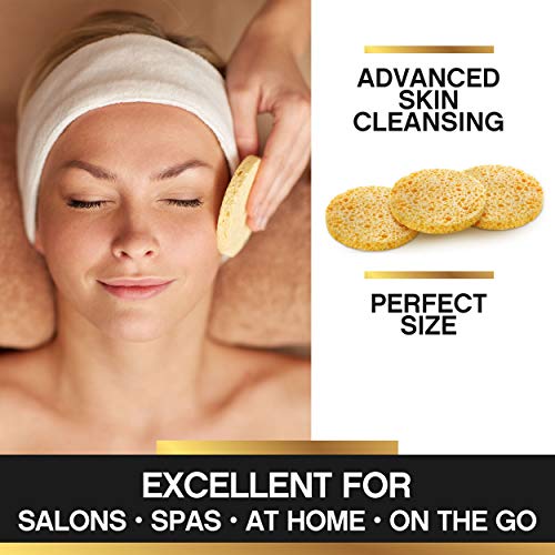Facial Sponges 100 Natural Compressed Cellulose (50 Count Pack) Eco
