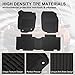 KIWI MASTER Floor Mats for 2013-2018 Toyota RAV4 OEM Replacement PT908-42165-20 All Weather 1st & 2nd Front Rear Row TPE Liners Black (Non-Hybrid)