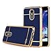 TabPow Case Compatible for LG Stylo 3, Electroplate Slim Glossy Finish, Drop Protection, Shiny Luxury Case for LG Stylo 3/ LG Stylo 3 Plus - Royal Blue Gold