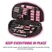 REXBETI 112-Piece Pink Tool Kit, Ladies Premium Solid and Real Hand Tool Set with Easy Carrying Round Pouch, Perfect for Household Projects, Home Maintenance and Dorm Repair