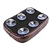 Oumurs Alligator Synthetic Leather Suction Cup Passenger Pillion Pad Seat Rectangle Cushion Pad for Harley Sporster XL 883 1200 Chopper Bobber Dyna Touring (6 Suction Cup Brown)