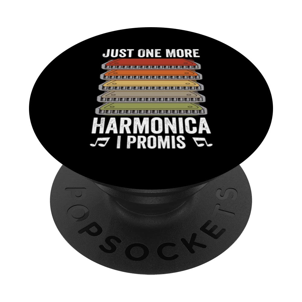 Harmonica Player Mouth Organ Blues Musician Harmonica PopSockets Swappable PopGrip