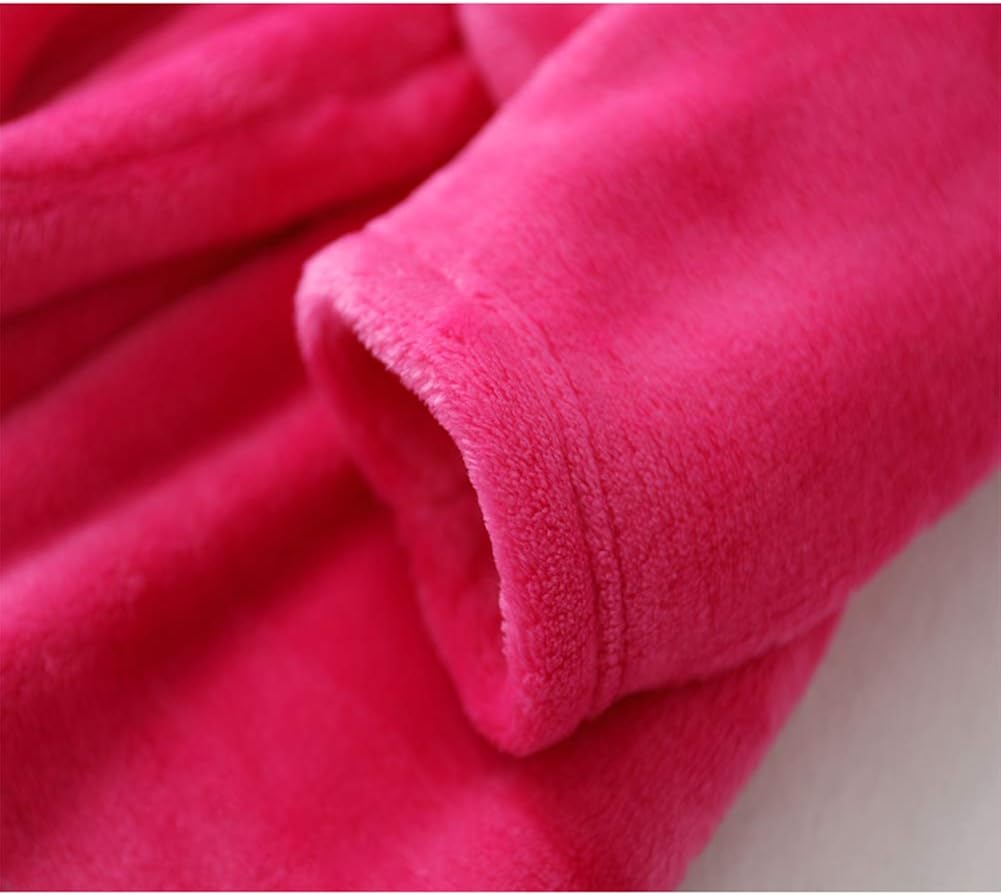 Girls Bathrobes Toddler Kids Hooded Robes Flannel Sleepwear for Kids Girls: Clothing