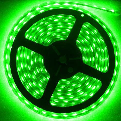 Green LED Flexible Strip Lights 300LEDs 16.4Ft(5M) DC12V SMD5050 2Pin Dimmable Waterproof Super Bright Tape Lighting for DIY Indoor Outdoor Game Room Home theater Decoration