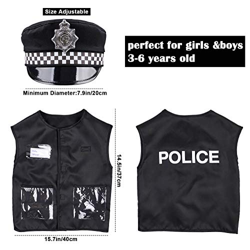 Police Costume for Kids Police Officer Dress Up set Halloween Role Play