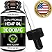 Hemp Oil Drops (3000 MG) - Ultra Premium Formula - All Natural Anxiety, Sleep and Mood support - Provides Pain and Inflammation Relief - Best Mint Flavor - Made in the USA
