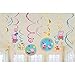 American Greetings Peppa Pig Hanging Swirl Decorations, 12-Count