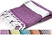 The Riviera Towel Cotton Diamond Print Turkish Towel, Purple