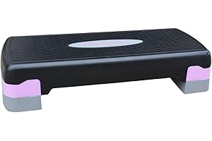 HOOKUNG Height-Adjustable 4"-6" Aerobics Step Platform Fitness Equipment Workout Stepper Trainer For Indoor Exercise
