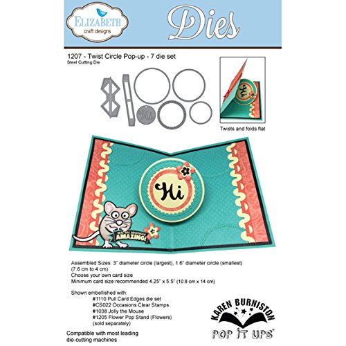 Elizabeth Craft Pop It Up Metal Dies By Karen Burniston-Twist Circle Pop Up