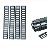 Picatinny Rail Ladder Rail Panel Cover rubbery -4 Pieces (Black)