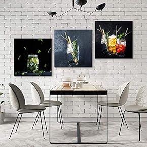 3 Panel Delicious Food Pictures Home Wall for...