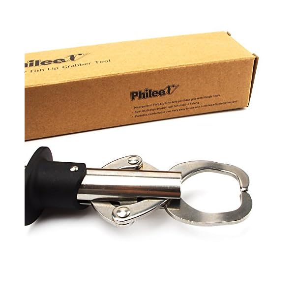 Phileex-Fishing-Scale-Gear-Fish-Lip-Grip-Grabber-Holder-Gripper-with-Scale-Stainless-Steel-Portable-for-Outdoor-Fishing